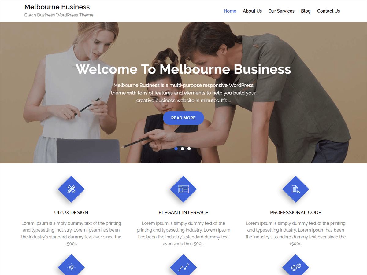 melbourne-business free wordpress theme