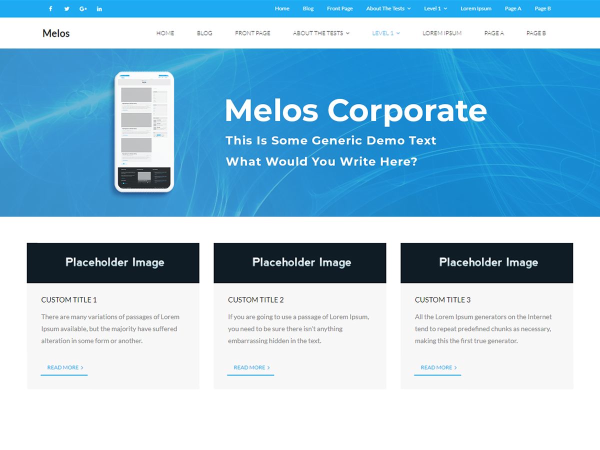melos-corporate free wordpress theme
