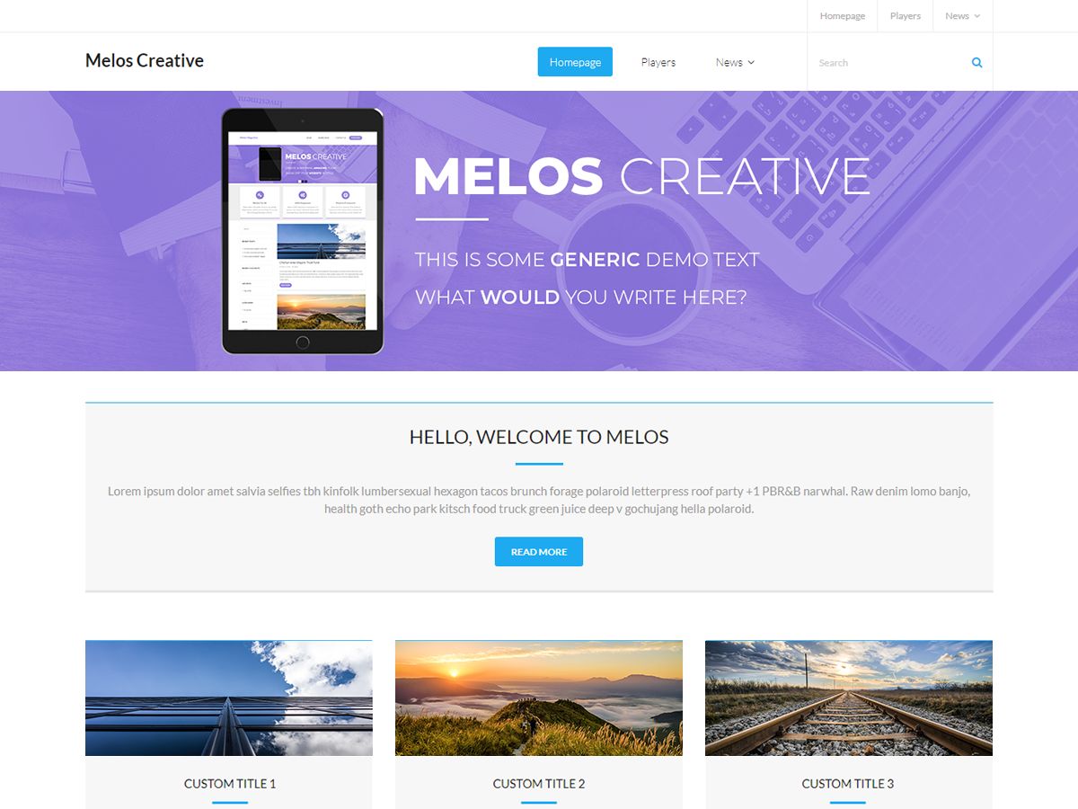 melos-creative free wordpress theme