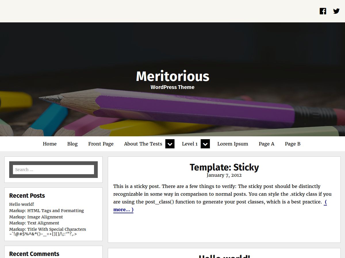 meritorious free wordpress theme
