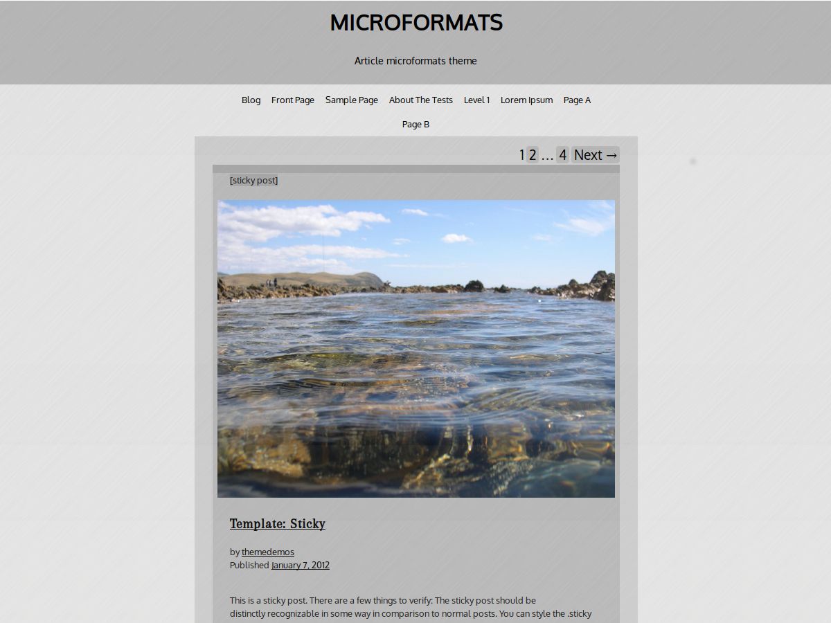 microformats free wordpress theme