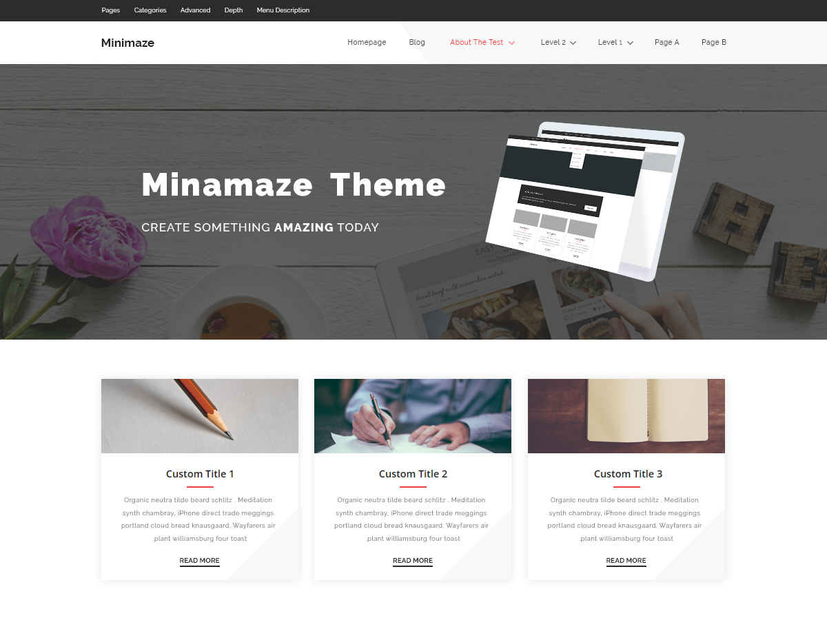 minamaze-dark free wordpress theme