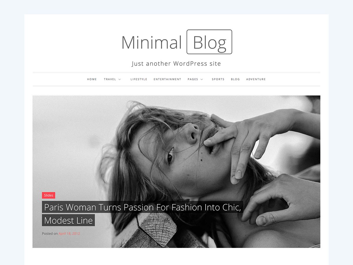 minimal-blog free wordpress theme