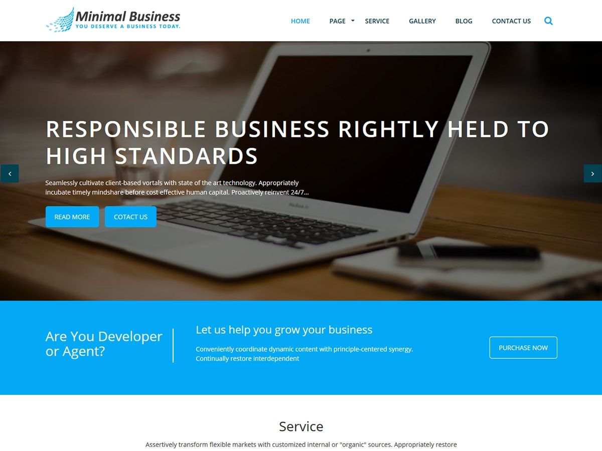 minimal-business free wordpress theme