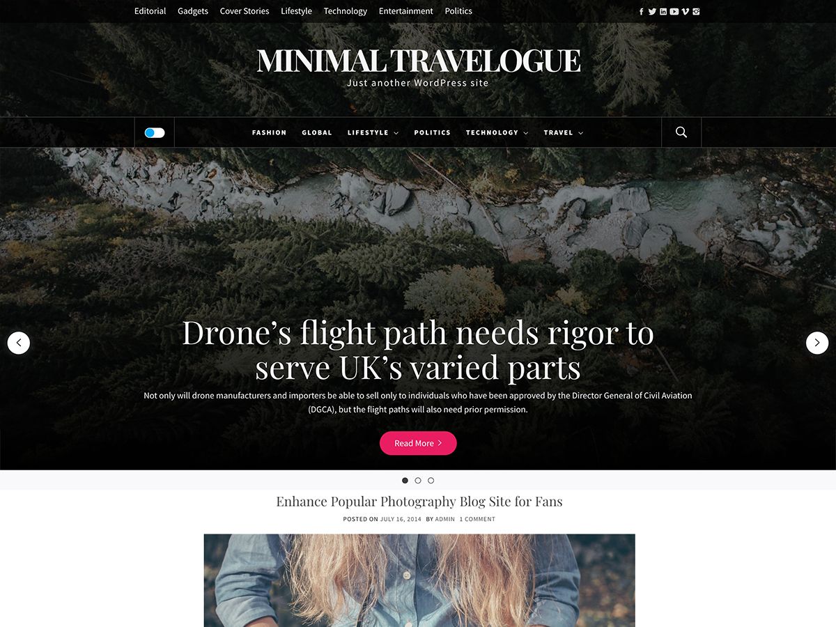 minimal-travelogue free wordpress theme