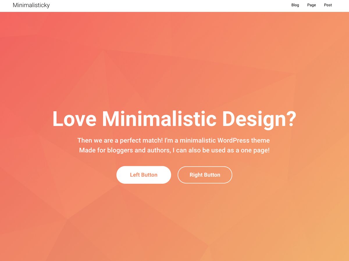 minimalisticky free wordpress theme