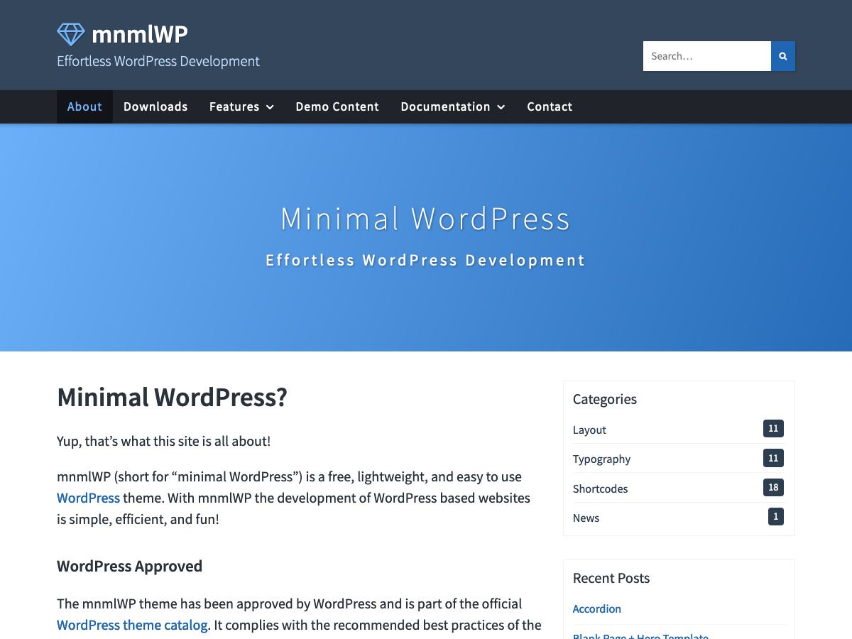 mnmlwp free wordpress theme
