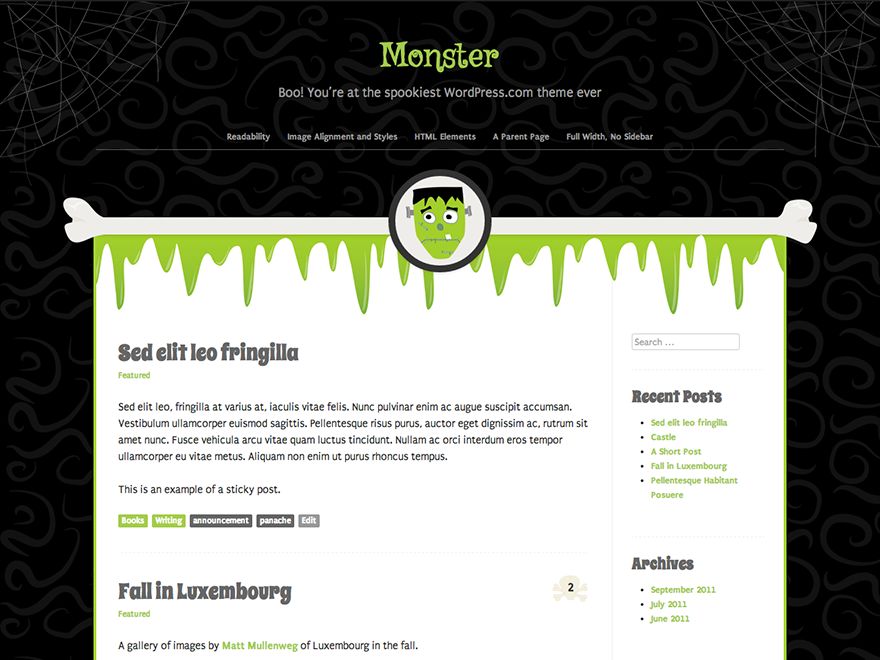 monster free wordpress theme