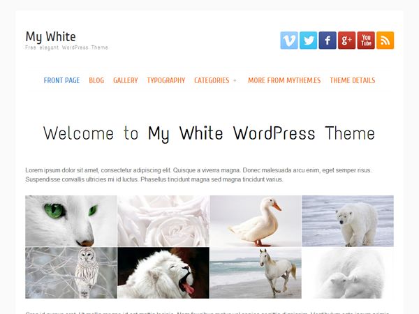 my-white free wordpress theme