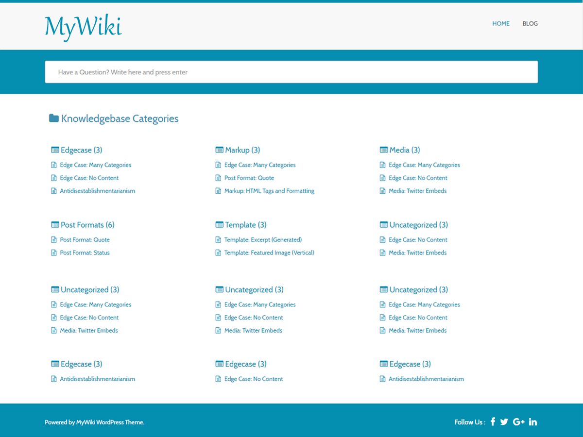 mywiki free wordpress theme
