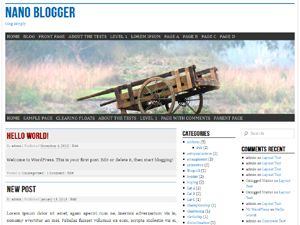 nano-blogger free wordpress theme