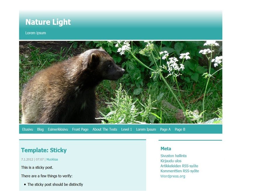 nature-light free wordpress theme