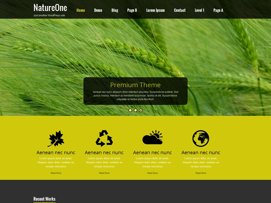 nature-one free wordpress theme