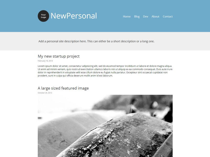 newpersonal free wordpress theme