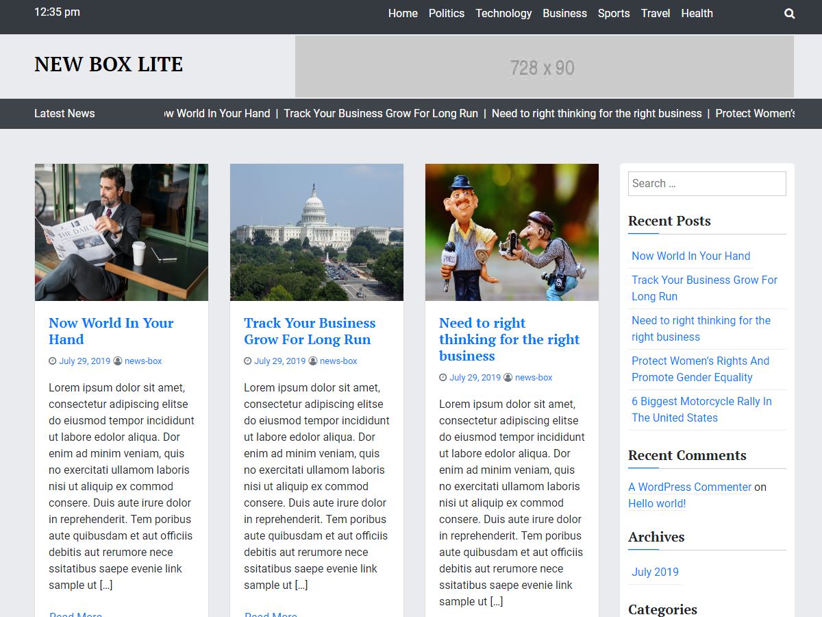 news-box-lite free wordpress theme