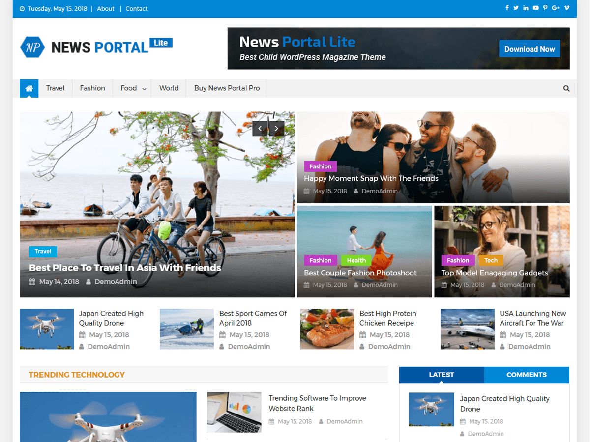 news-portal-lite free wordpress theme