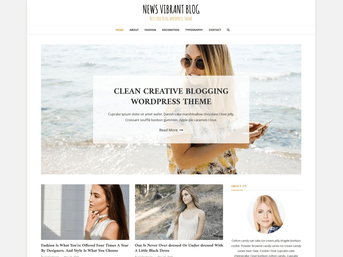 news-vibrant-blog free wordpress theme