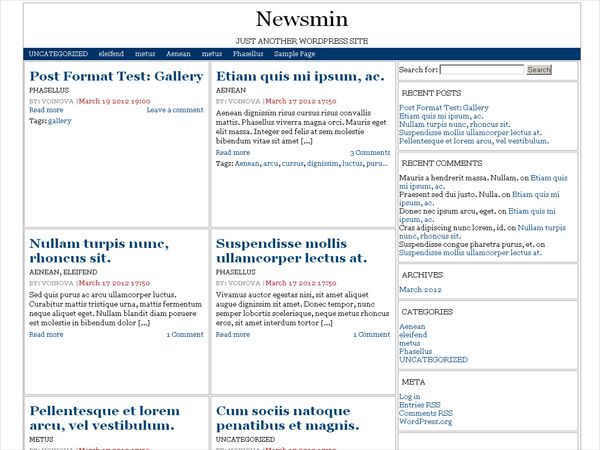 newsmin free wordpress theme