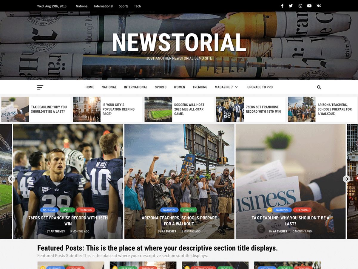 newstorial free wordpress theme