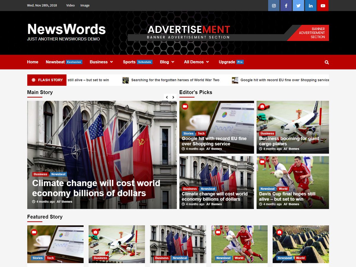 newswords free wordpress theme