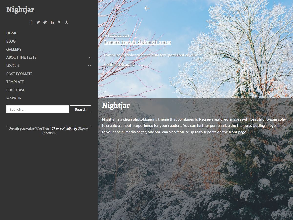 nightjar free wordpress theme