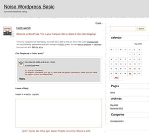 noise free wordpress theme