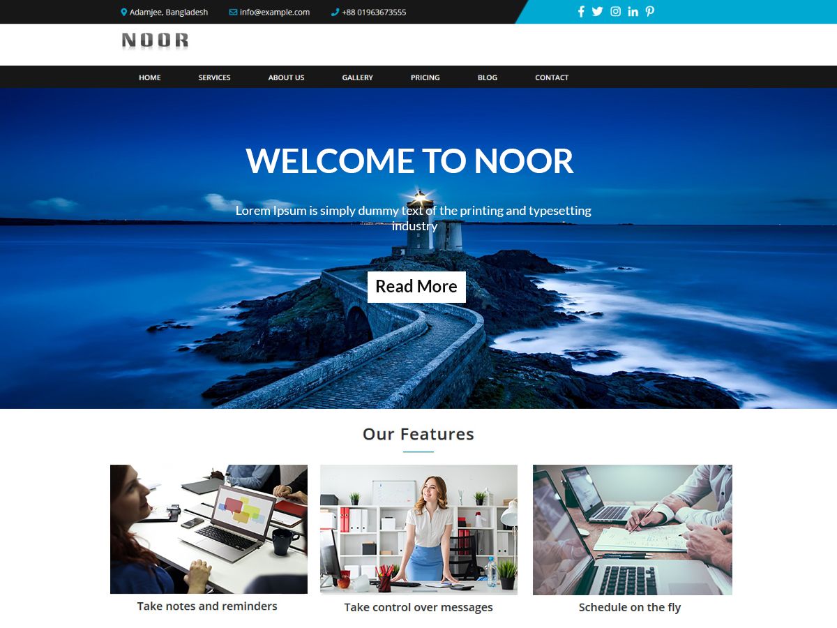 noorlite free wordpress theme