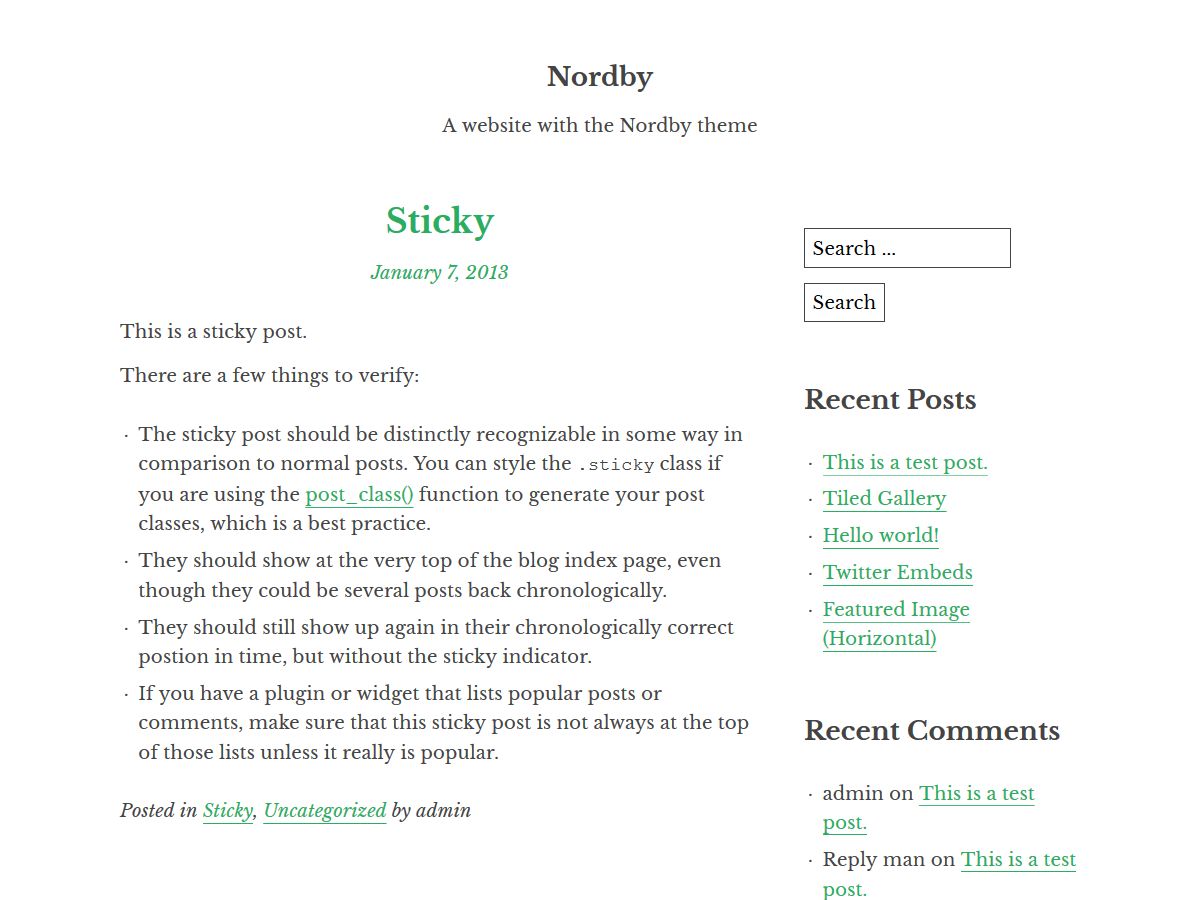 nordby free wordpress theme