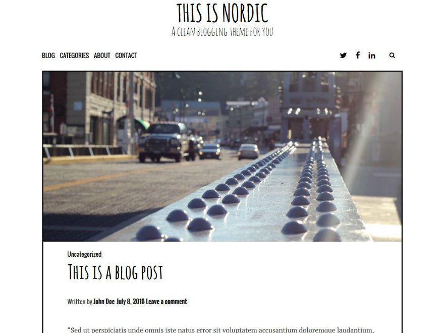 nordic free wordpress theme