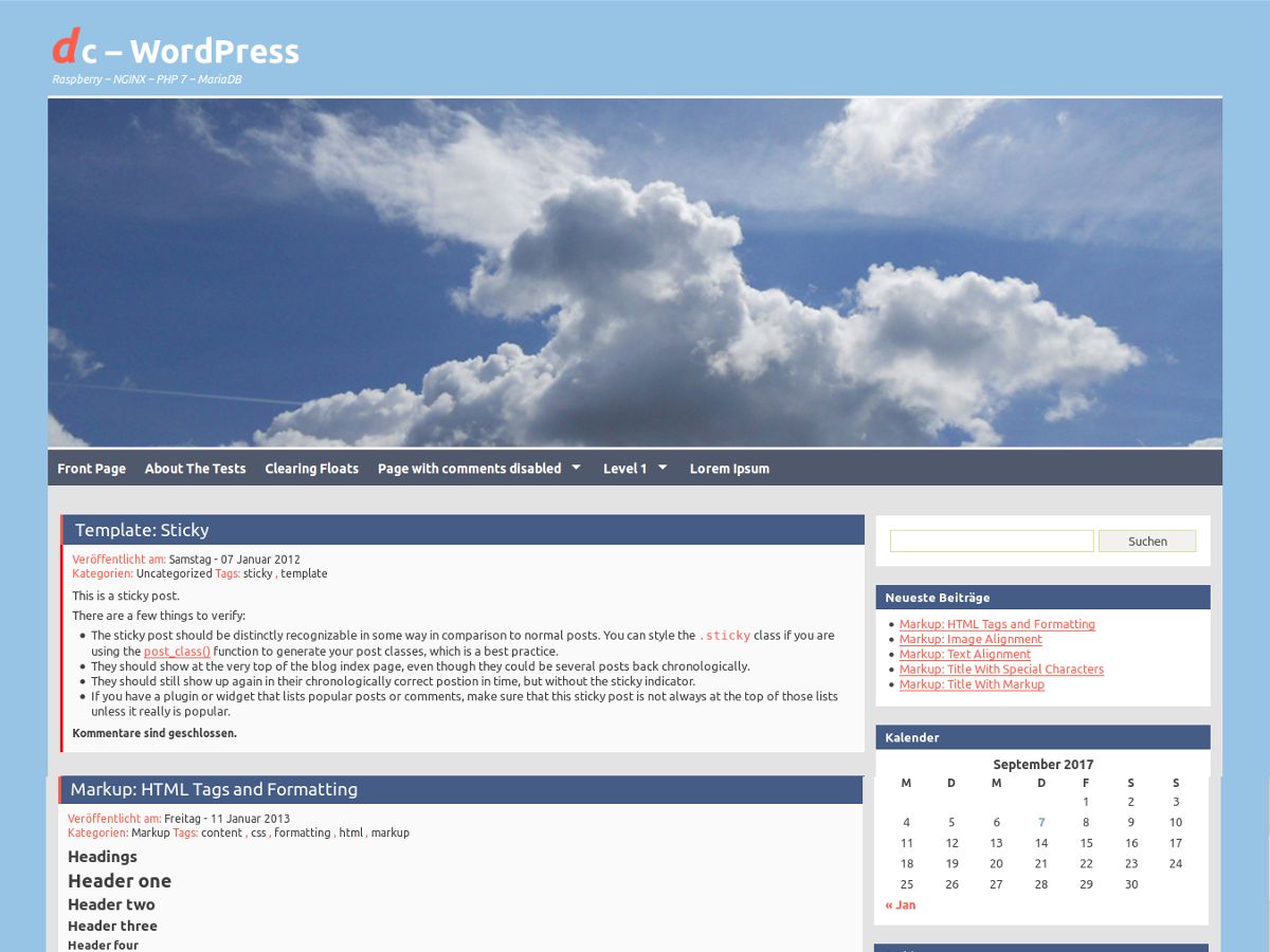 northern-clouds free wordpress theme