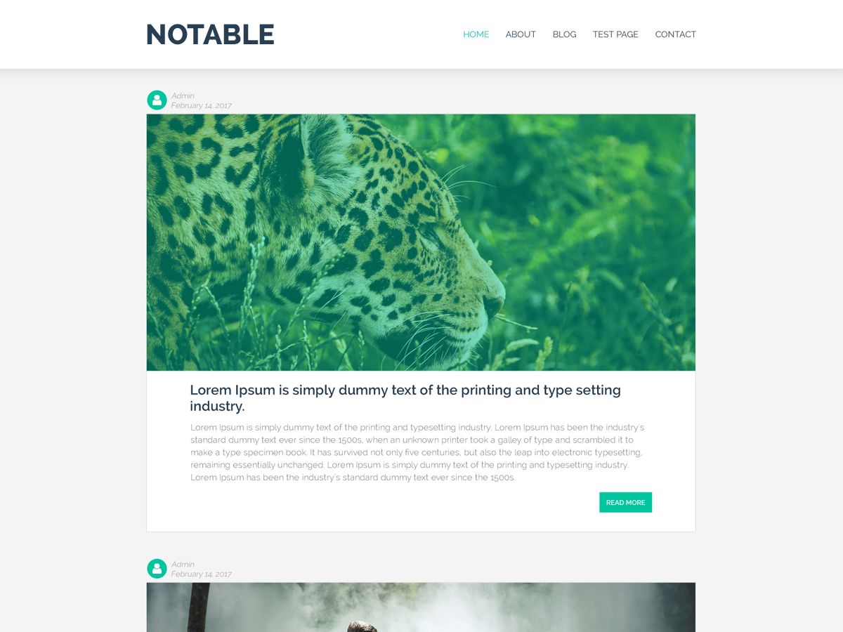 notable free wordpress theme