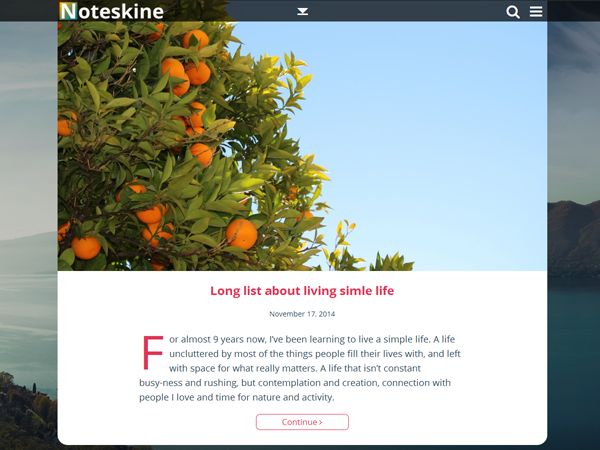 noteskine free wordpress theme