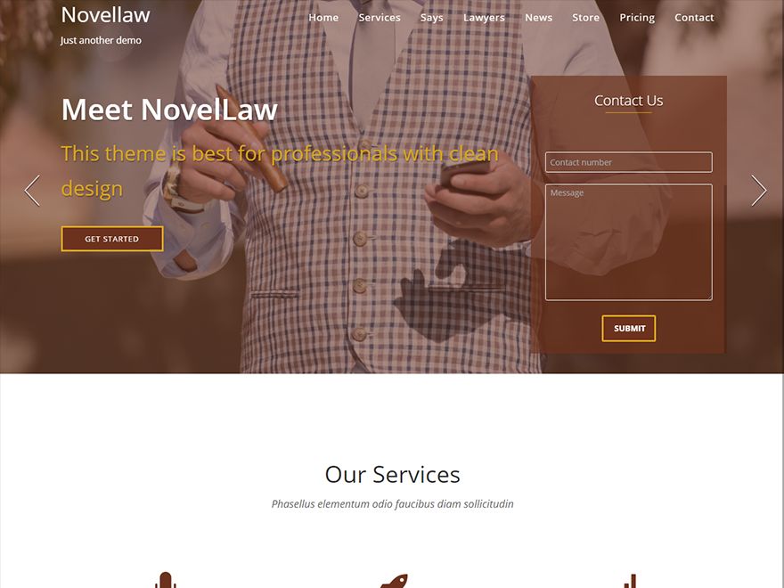 novellaw free wordpress theme