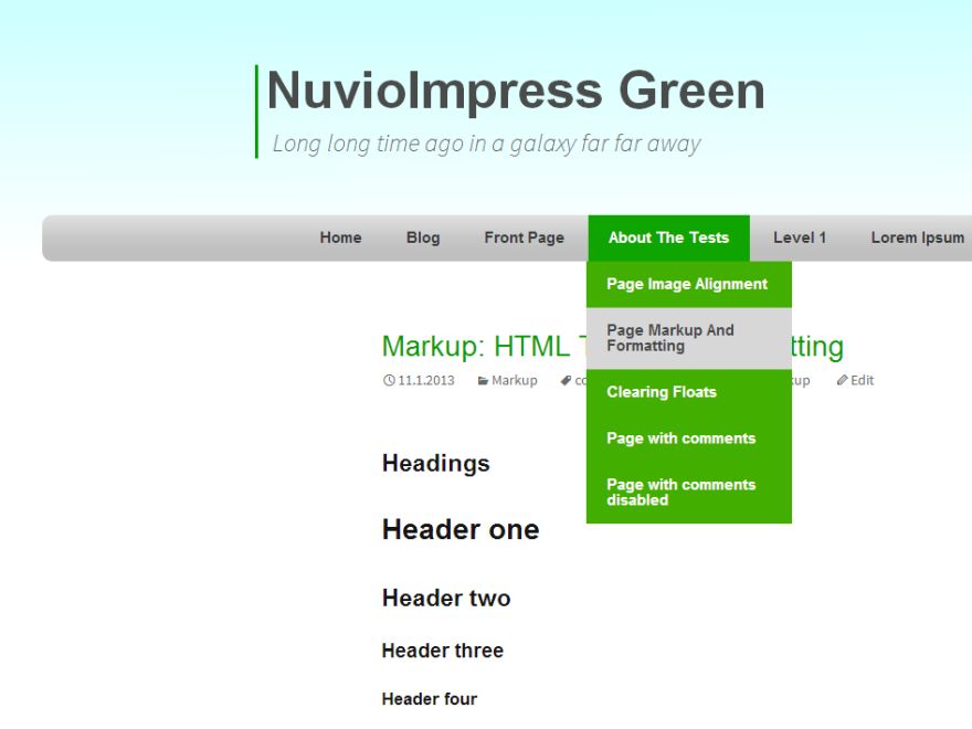 nuvioimpress-green free wordpress theme