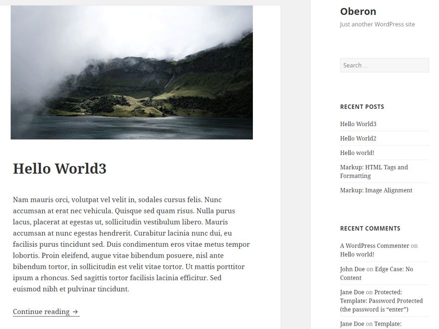 oberon free wordpress theme
