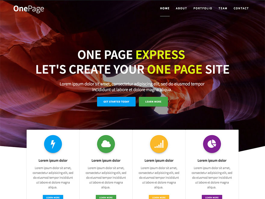 one-page-express free wordpress theme