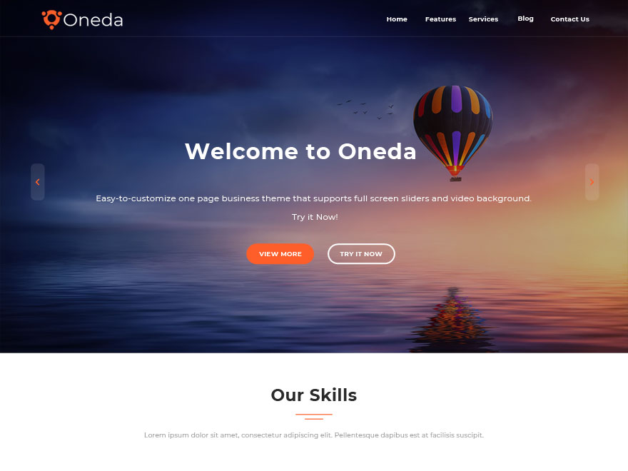 oneda free wordpress theme