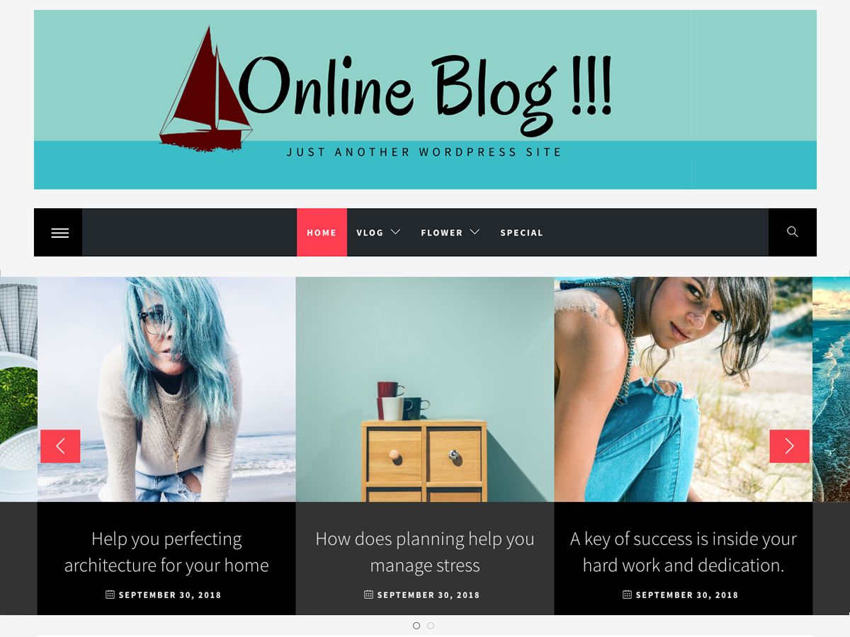 online-blog free wordpress theme