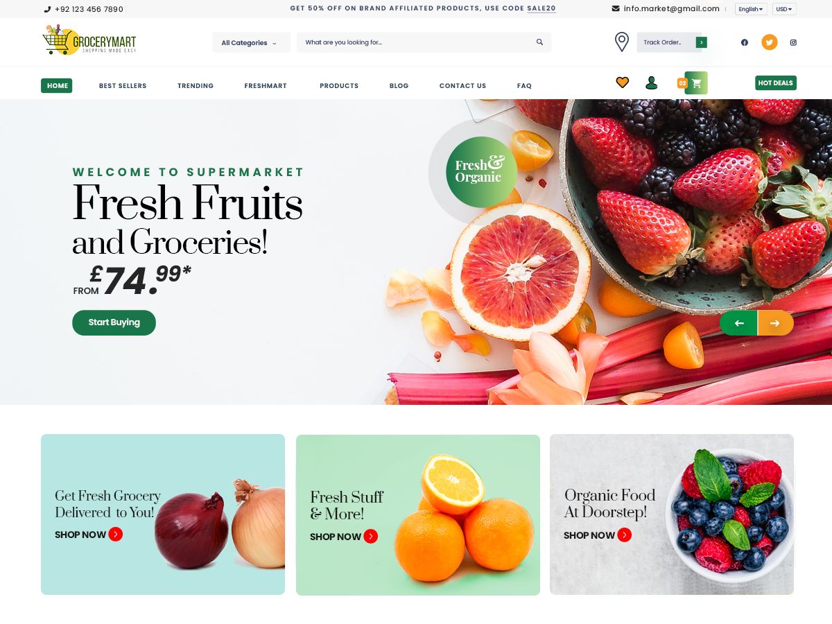 online-grocery-mart free wordpress theme