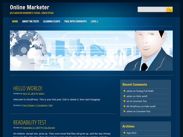 online-marketer free wordpress theme
