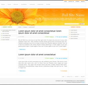 orange-flower free wordpress theme