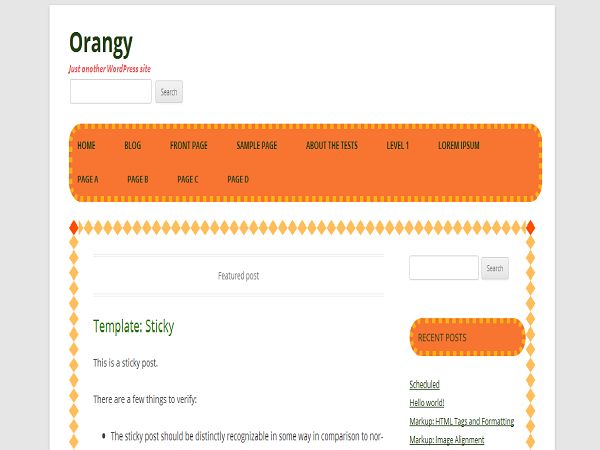 orangy free wordpress theme
