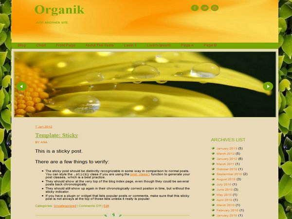 organik free wordpress theme