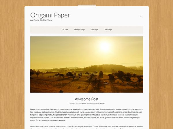 origami-paper free wordpress theme