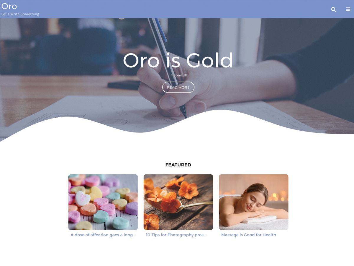 oro free wordpress theme