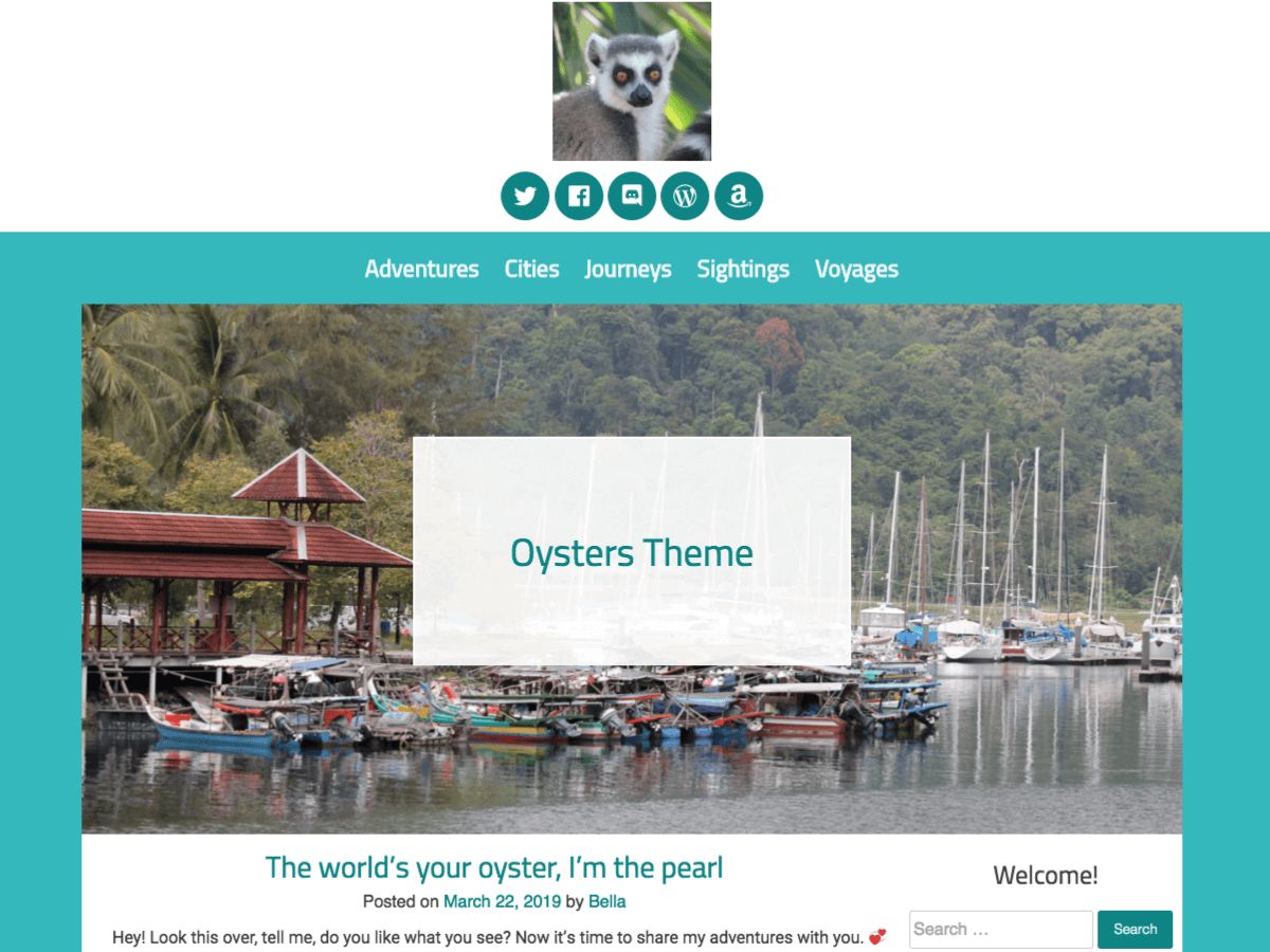 oysters free wordpress theme