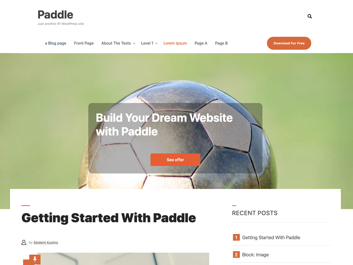 paddle free wordpress theme
