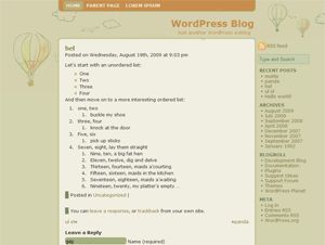 page-balloon free wordpress theme