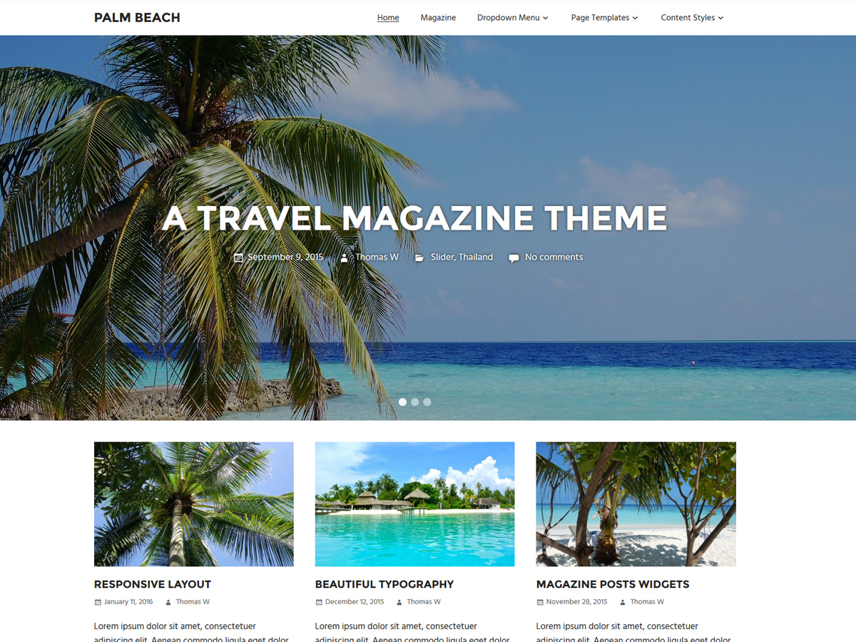 palm-beach free wordpress theme