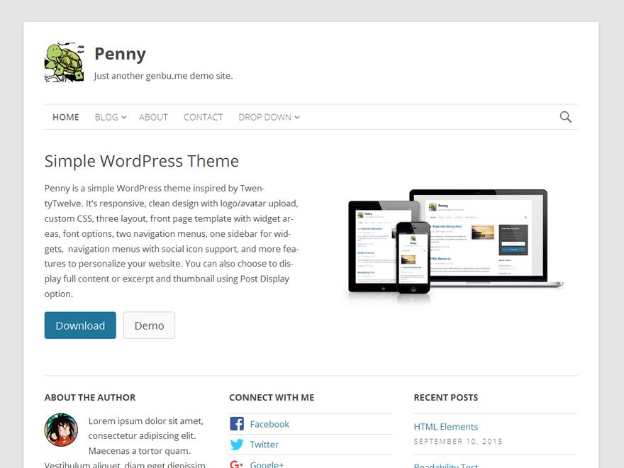 penny free wordpress theme